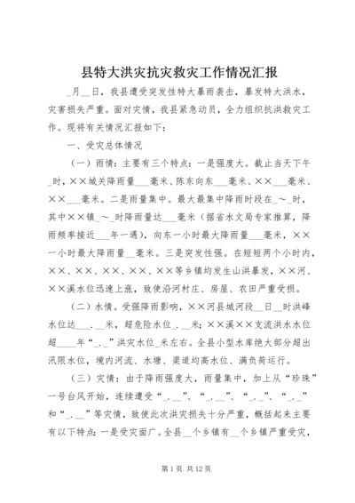 县特大洪灾抗灾救灾工作情况汇报.docx