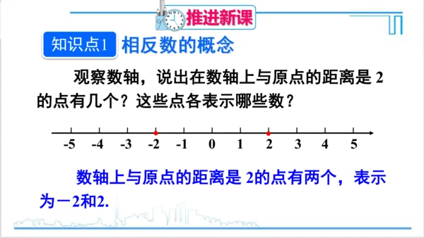 【高效备课】人教版七(上) 1.2 有理数 1.2.3 相反数 课件