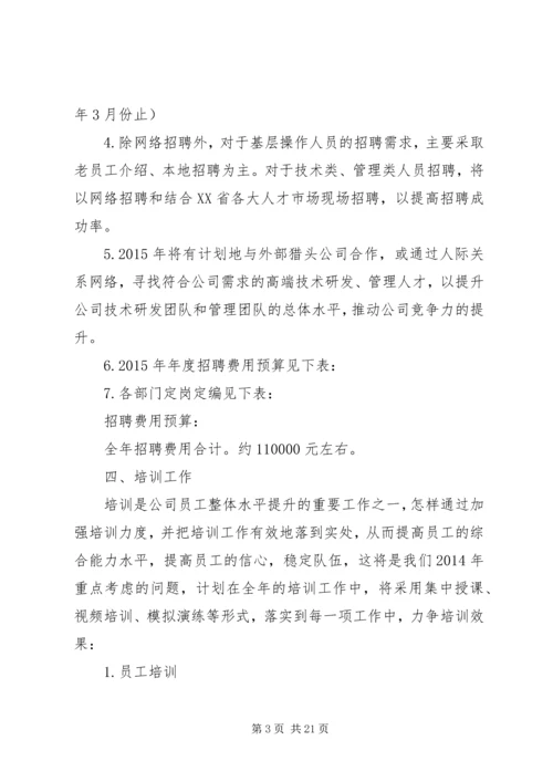 人力资源部年度工作计划范文.docx