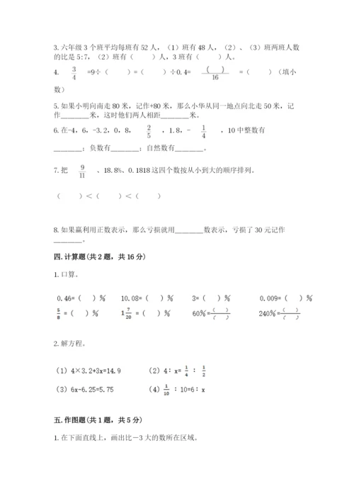 沪教版小学数学六年级下册期末检测试题附参考答案【典型题】.docx