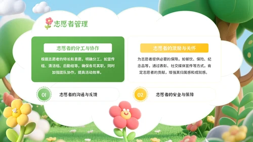 黄绿色卡通风世界清洁地球日环保宣传活动PPT模板