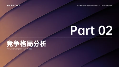 紫色简约欧美风市场调研分析报告PPT模板