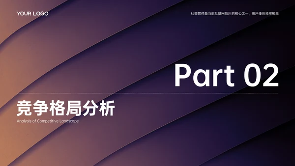 紫色简约欧美风市场调研分析报告PPT模板