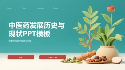 中医药发展历史与现状PPT模板