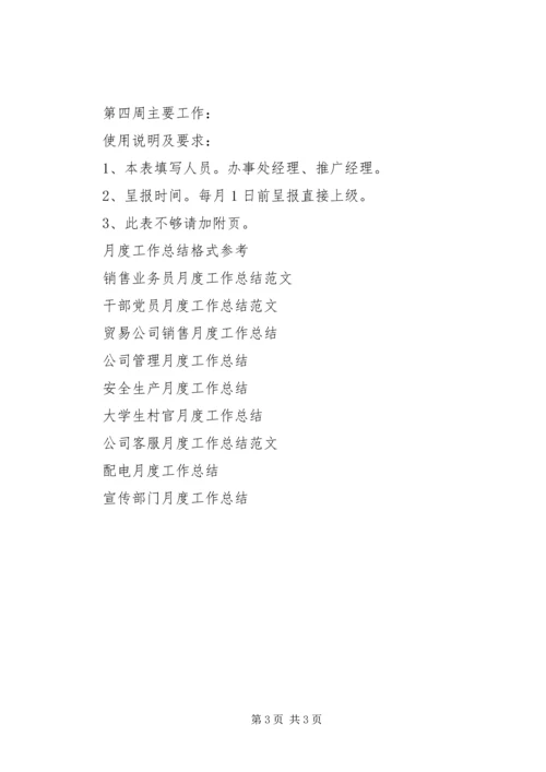 月度工作总结及计划.docx