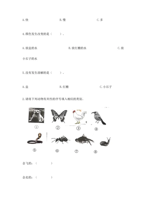 教科版一年级下册科学期末测试卷【网校专用】.docx