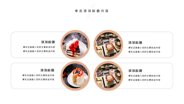 甜品蛋糕美食甜点下午茶动态PPT模板