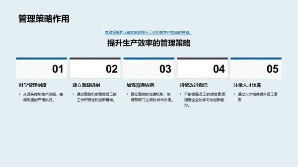 工业机械生产卓越之路