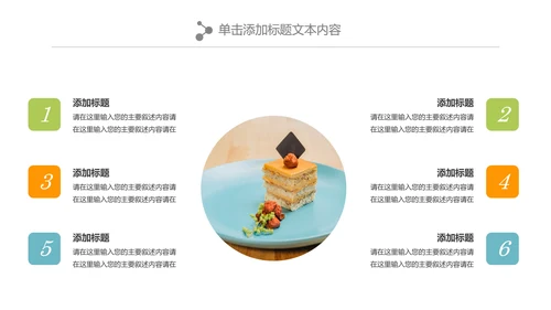 小清新蛋糕甜品美食下午茶PPT模板