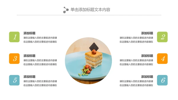 小清新蛋糕甜品美食下午茶PPT模板