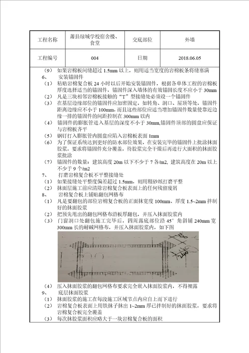 岩棉复合板施工技术交底共4页