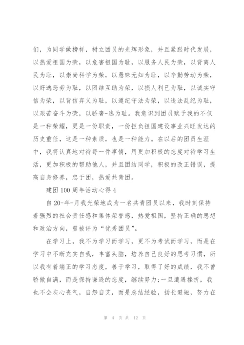 建团100周年活动心得10篇精编.docx