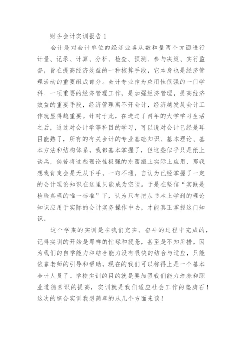 财务会计实训报告.docx