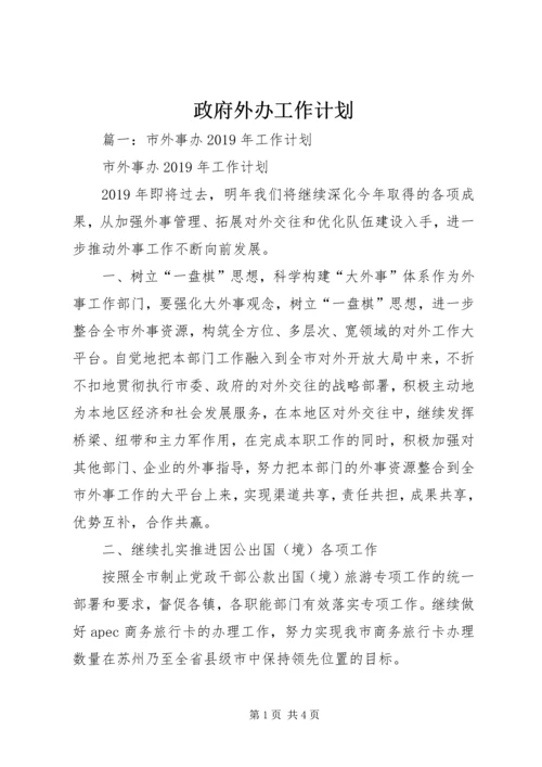 政府外办工作计划 (3).docx