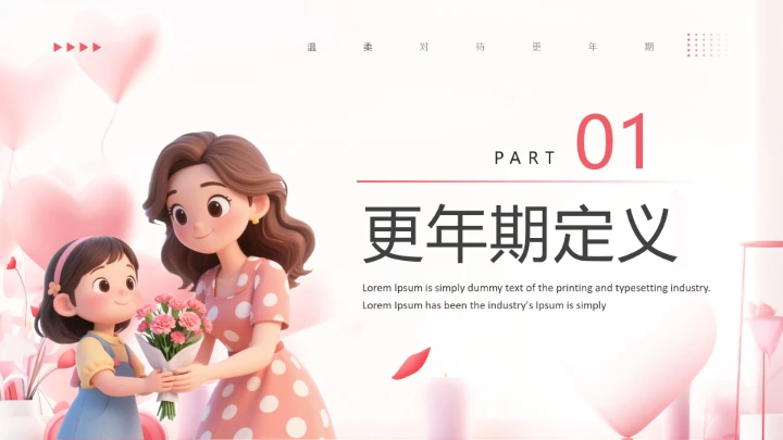 妇女更年期主题宣传科普温柔对待更年期PPT