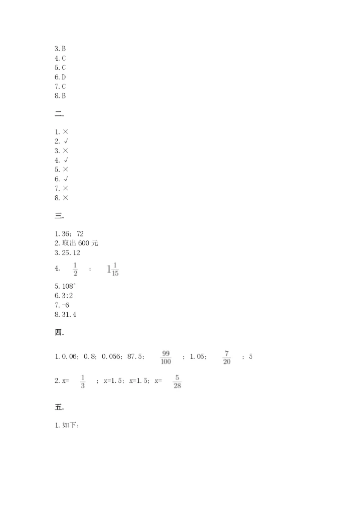 北师大版数学小升初模拟试卷（名校卷）.docx