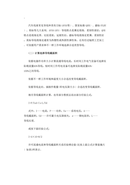 汽车线束设计专项方案及线束用原材料.docx