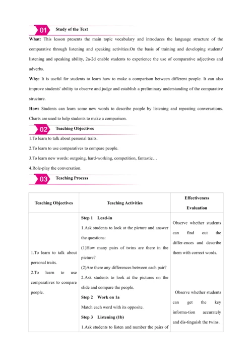 Unit 3 I'm more outgoing than my sister. Section A