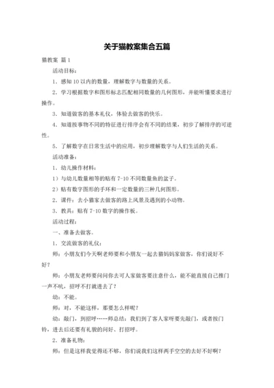 关于猫教案集合五篇.docx