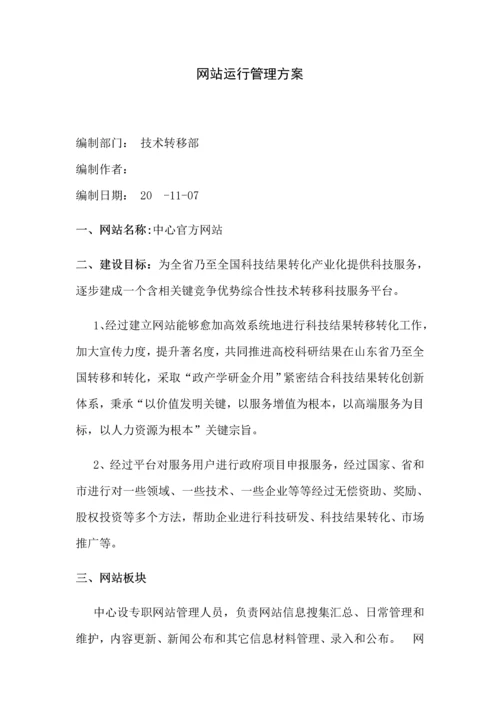 企业网站运营管理专项方案.docx