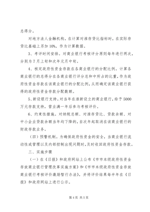 财政局银行改革工作方案.docx