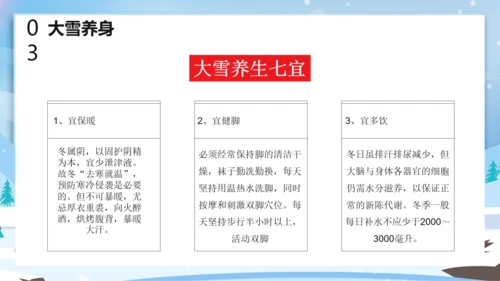 卡通风中国传统二十四节气大雪PPT课件