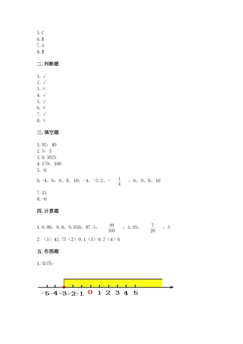 人教版六年级下册数学期末测试卷精品【各地真题】.docx