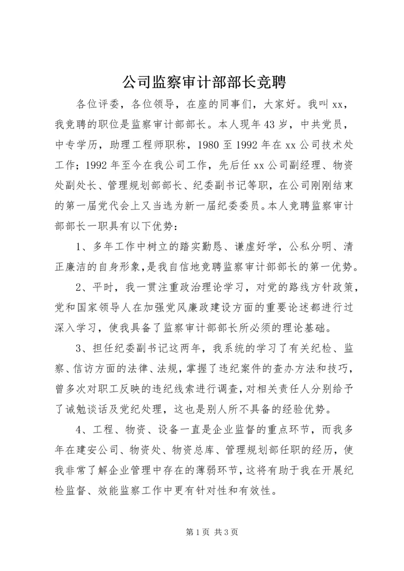 公司监察审计部部长竞聘.docx