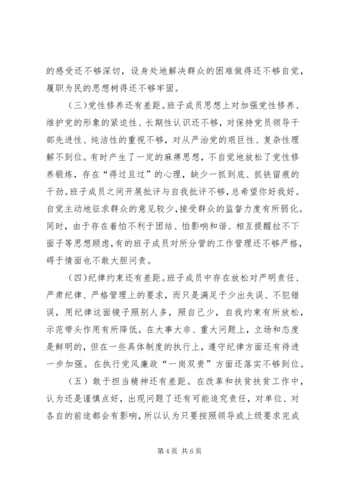 机关党支部班子专题教育组织生活会4个方面检视剖析材料.docx