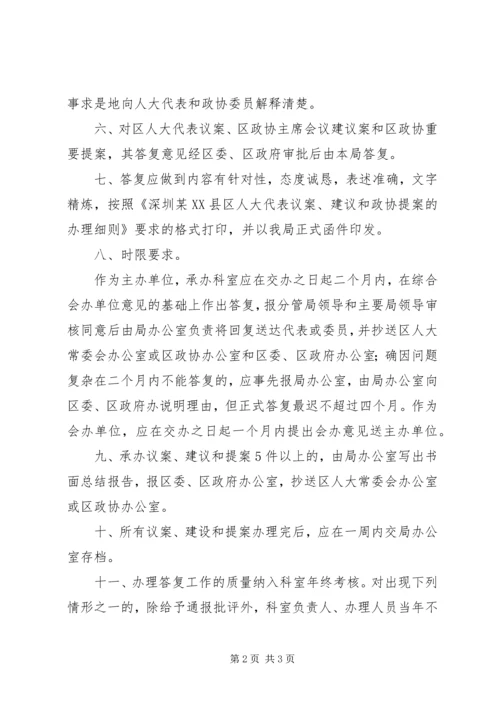 人大议案、建议和政协提案办理工作制度.docx