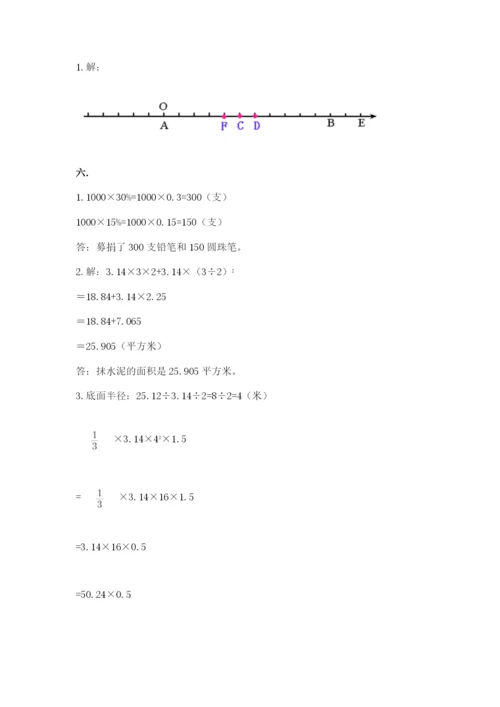 小学毕业班数学检测题附参考答案（模拟题）.docx