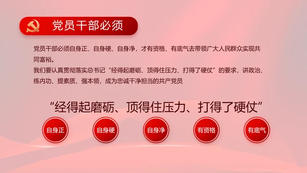 红色大气党风廉政建设工作总结动态PPT模板