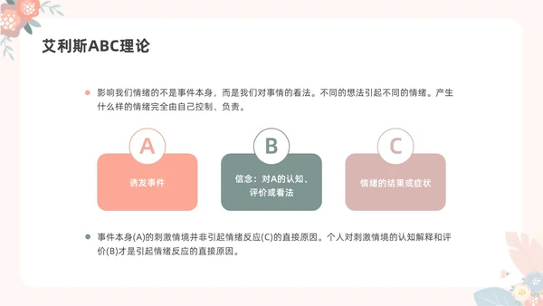 彩色水彩小清新大学生情绪管理主题班会PPT