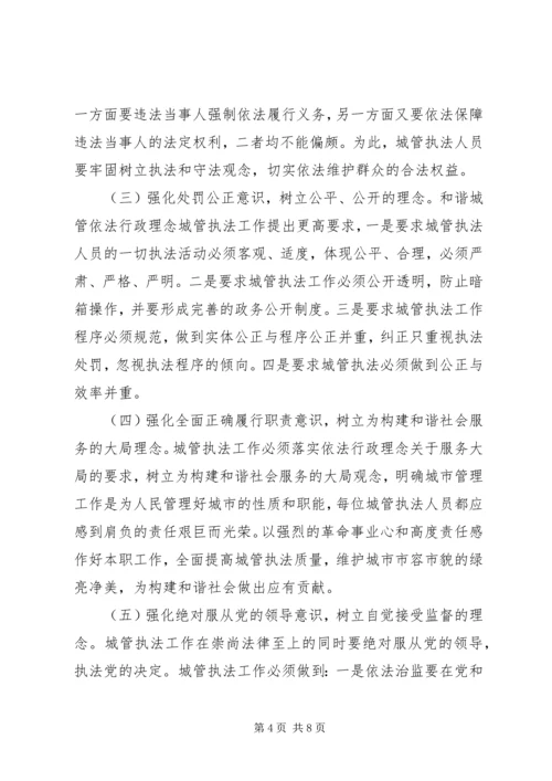 城管执法人员培训心得体会.docx