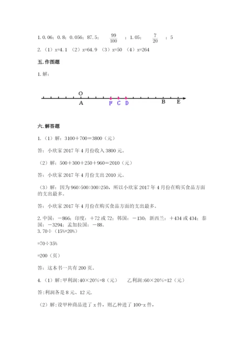 呼玛县六年级下册数学期末测试卷审定版.docx