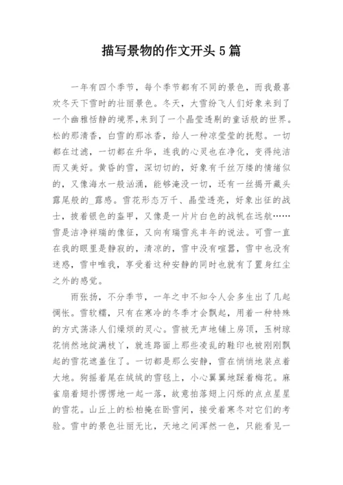 描写景物的作文开头5篇.docx