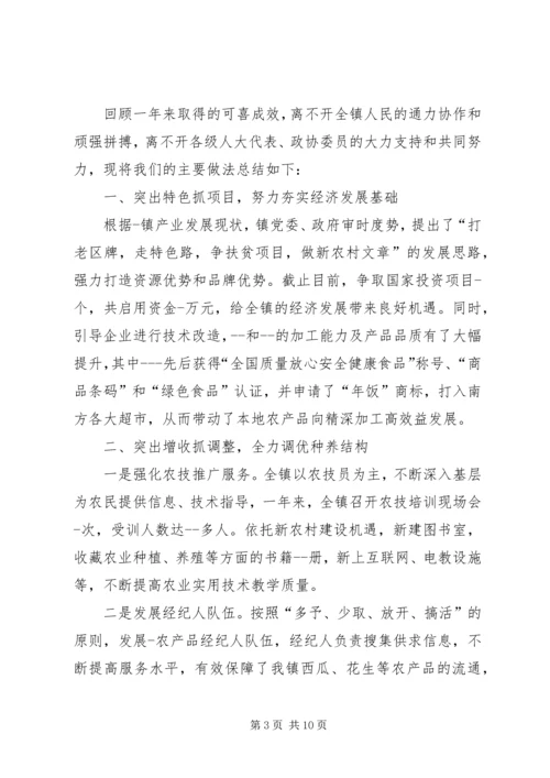 乡镇工作总结暨工作规划.docx