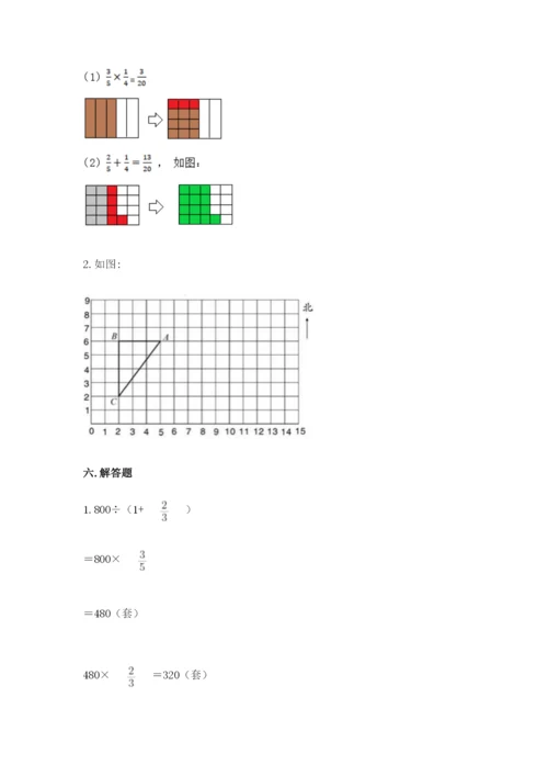 人教版六年级上册数学期中测试卷完整参考答案.docx