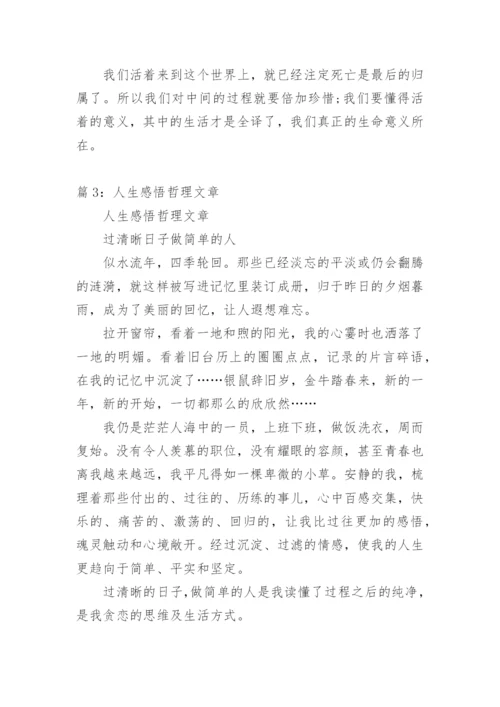 经典人生感悟的哲理文章.docx