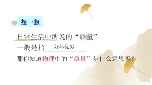 6.1质量（课件）(共29张PPT) -2023-2024学年八年级物理上册同步精品课堂（人教版）