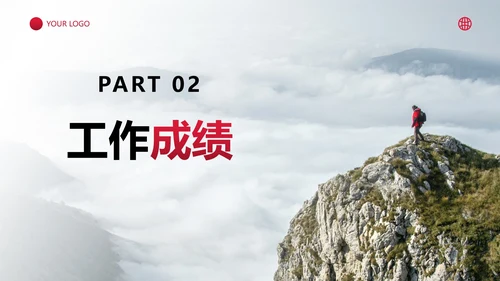 实景励志大气销售工作总结PPT模板
