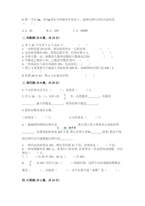 人教版六年级下册数学期末测试卷【研优卷】.docx