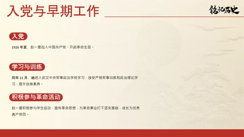 红黑配色简约风人物介绍赵一曼