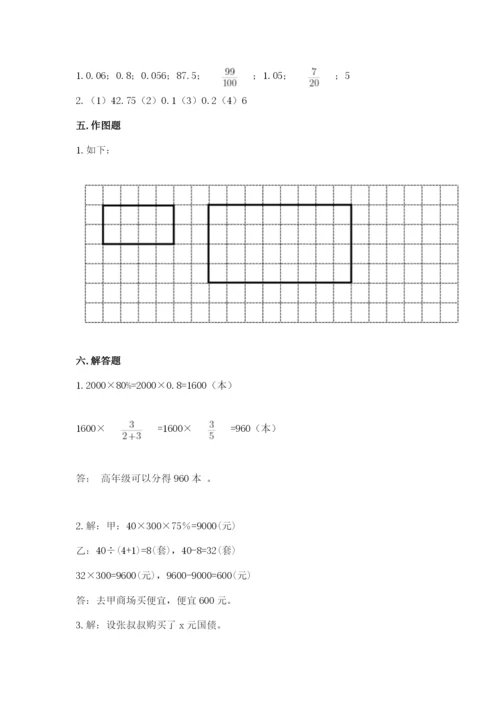 人教版六年级下册数学期末测试卷a4版可打印.docx