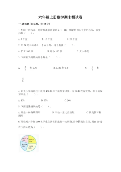 六年级上册数学期末测试卷及完整答案【考点梳理】.docx