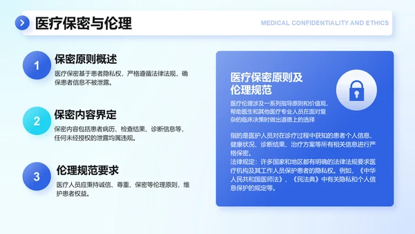 蓝色3D风医学健康科普与专业培训PPT模板