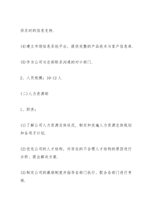 公司组织机构范文.docx