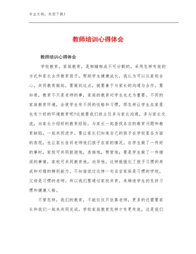 2024年教师培训心得体会优选例文17篇合集.docx