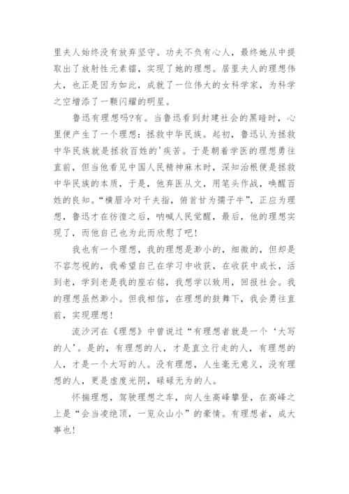 理想的话题议论文.docx