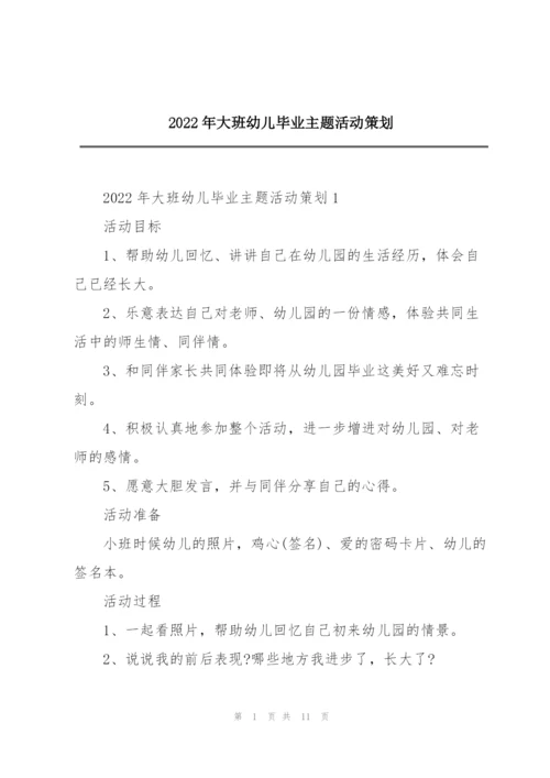 2022年大班幼儿毕业主题活动策划.docx